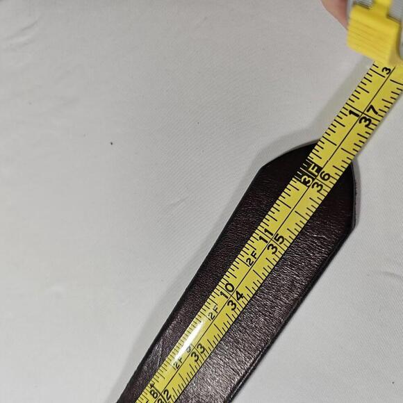 Vtg MEN'S HEAVY DUTY GOODS 100% LEATHER BELT  BROWN  36" WAIST - Picture 4 of 5